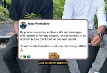 Remmy Kangwa and His Mother Survive Road Accident