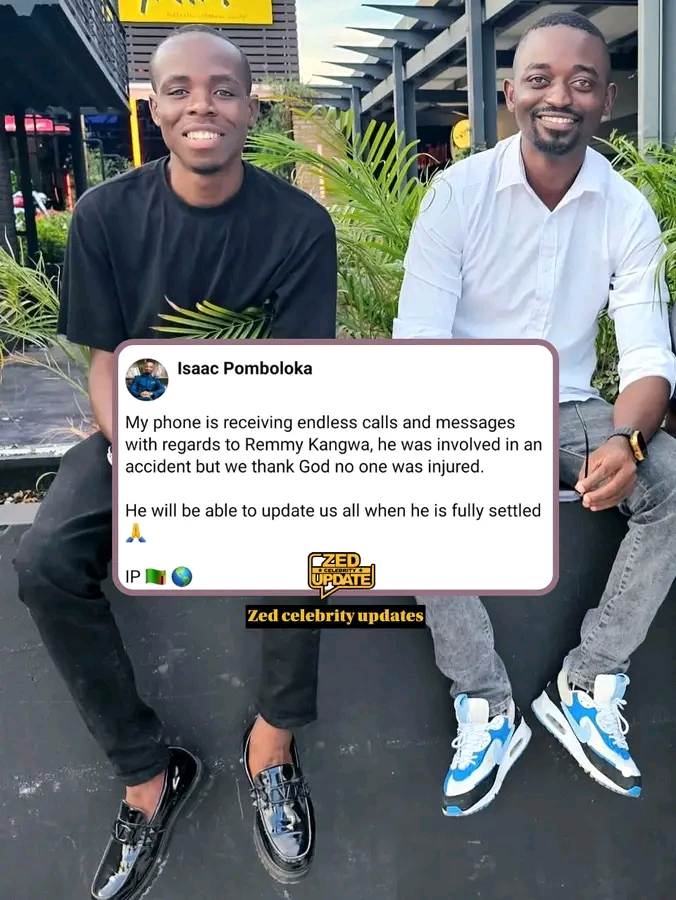 Remmy Kangwa and His Mother Survive Road Accident